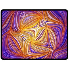 Electric Field Art Lii Fleece Blanket (large)  by okhismakingart