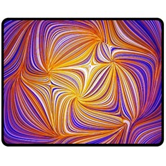 Electric Field Art Lii Fleece Blanket (medium)  by okhismakingart