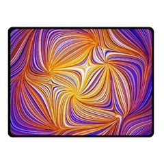 Electric Field Art Lii Double Sided Fleece Blanket (small)  by okhismakingart