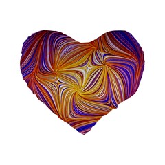 Electric Field Art Lii Standard 16  Premium Flano Heart Shape Cushions by okhismakingart