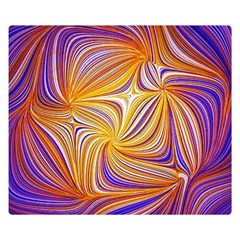 Electric Field Art Lii Double Sided Flano Blanket (small)  by okhismakingart