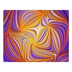 Electric Field Art Lii Double Sided Flano Blanket (large)  by okhismakingart