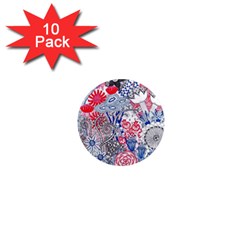 Floral Jungle  1  Mini Magnet (10 Pack)  by okhismakingart