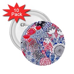 Floral Jungle  2 25  Buttons (10 Pack)  by okhismakingart