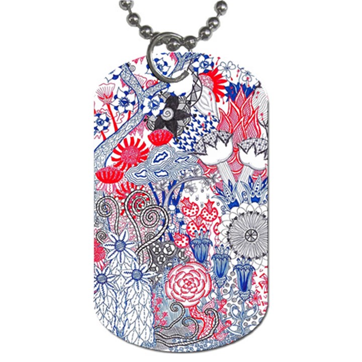 Floral Jungle  Dog Tag (One Side)