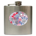 Floral Jungle  Hip Flask (6 oz) Front