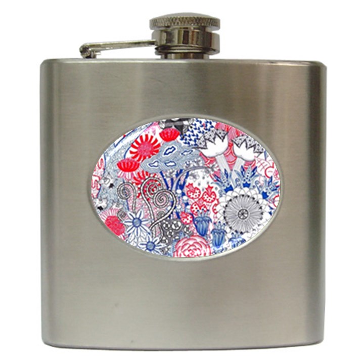 Floral Jungle  Hip Flask (6 oz)