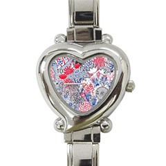 Floral Jungle  Heart Italian Charm Watch by okhismakingart