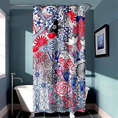 Floral Jungle  Shower Curtain 36  X 72  (stall)  by okhismakingart