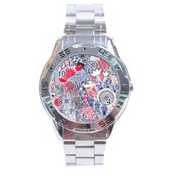 Floral Jungle  Stainless Steel Analogue Watch by okhismakingart