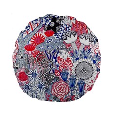 Floral Jungle  Standard 15  Premium Flano Round Cushions by okhismakingart