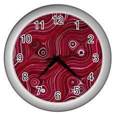 Electric Field Art Xxxviii Wall Clock (silver) by okhismakingart