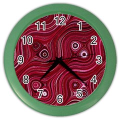 Electric Field Art Xxxviii Color Wall Clock by okhismakingart