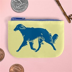 Silken Gaiting Coursing Blue Yellow Coin Purse Coin Change Purse by NerdyNook