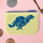 Silken Gaiting Coursing Blue Yellow Coin Purse Coin Change Purse Back