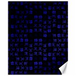 Neon Oriental Characters Print Pattern Canvas 11  x 14  10.95 x13.48  Canvas - 1