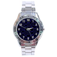 Neon Oriental Characters Print Pattern Stainless Steel Analogue Watch by dflcprintsclothing