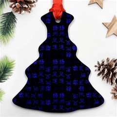 Neon Oriental Characters Print Pattern Ornament (christmas Tree)  by dflcprintsclothing