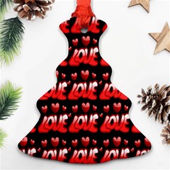 Love 2 Christmas Tree Ornament (two Sides) by ArtworkByPatrick