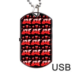 Love 2 Dog Tag Usb Flash (one Side) by ArtworkByPatrick