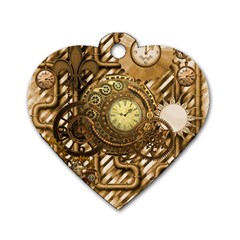 Wonderful Steampunk Design, Awesome Clockwork Dog Tag Heart (two Sides) by FantasyWorld7