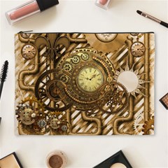 Wonderful Steampunk Design, Awesome Clockwork Cosmetic Bag (xl) by FantasyWorld7