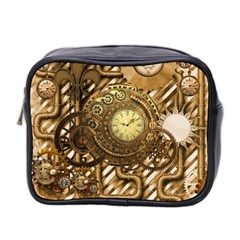 Wonderful Steampunk Design, Awesome Clockwork Mini Toiletries Bag (two Sides) by FantasyWorld7