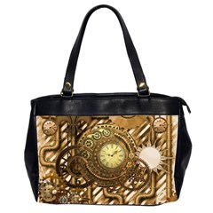 Wonderful Steampunk Design, Awesome Clockwork Oversize Office Handbag (2 Sides) by FantasyWorld7