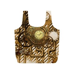 Wonderful Steampunk Design, Awesome Clockwork Full Print Recycle Bag (s) by FantasyWorld7