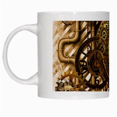 Wonderful Steampunk Design, Awesome Clockwork White Mugs by FantasyWorld7