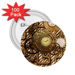 Wonderful Steampunk Design, Awesome Clockwork 2.25  Buttons (100 pack)  Front