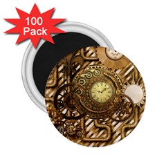 Wonderful Steampunk Design, Awesome Clockwork 2 25  Magnets (100 Pack)  by FantasyWorld7