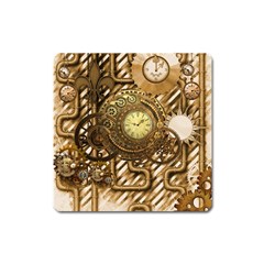 Wonderful Steampunk Design, Awesome Clockwork Square Magnet by FantasyWorld7