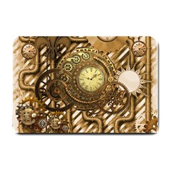 Wonderful Steampunk Design, Awesome Clockwork Small Doormat  by FantasyWorld7