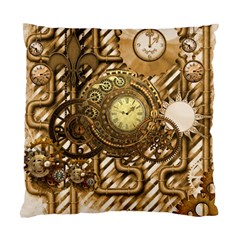 Wonderful Steampunk Design, Awesome Clockwork Standard Cushion Case (one Side) by FantasyWorld7