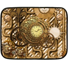 Wonderful Steampunk Design, Awesome Clockwork Double Sided Fleece Blanket (mini)  by FantasyWorld7