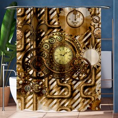 Wonderful Steampunk Design, Awesome Clockwork Shower Curtain 60  X 72  (medium)  by FantasyWorld7