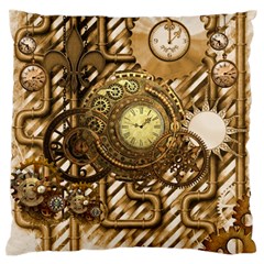 Wonderful Steampunk Design, Awesome Clockwork Standard Flano Cushion Case (one Side) by FantasyWorld7