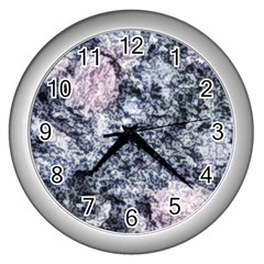 Garden Of The Phoenix Granite Wall Clock (silver) by Riverwoman