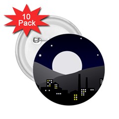 City At Night 2 25  Buttons (10 Pack)  by Pakrebo