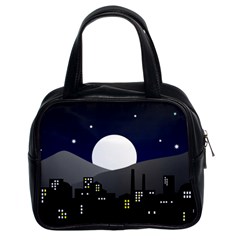 City At Night Classic Handbag (two Sides) by Pakrebo