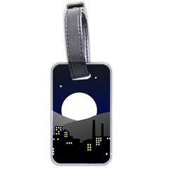 City At Night Luggage Tags (two Sides) by Pakrebo