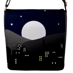 City At Night Flap Closure Messenger Bag (s) by Pakrebo