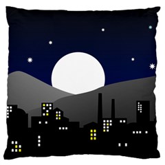 City At Night Large Flano Cushion Case (one Side) by Pakrebo