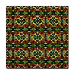 Pattern Red Green Yellow Black Tile Coasters by Pakrebo