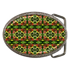 Pattern Red Green Yellow Black Belt Buckles by Pakrebo