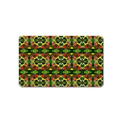 Pattern Red Green Yellow Black Magnet (name Card) by Pakrebo