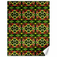 Pattern Red Green Yellow Black Canvas 18  X 24  by Pakrebo