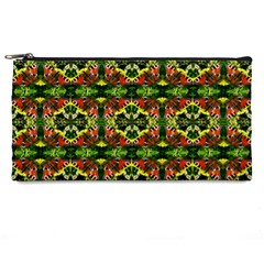 Pattern Red Green Yellow Black Pencil Cases by Pakrebo