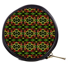 Pattern Red Green Yellow Black Mini Makeup Bag by Pakrebo